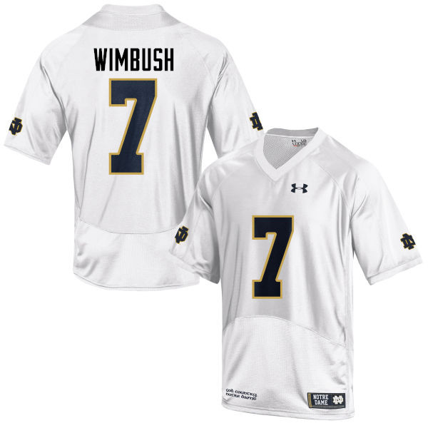 Men #7 Brandon Wimbush Notre Dame Fighting Irish College Football Jerseys-White